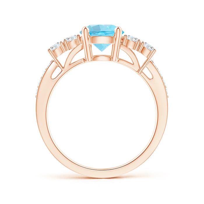 A - Swiss Blue Topaz / 1.99 CT / 14 KT Rose Gold