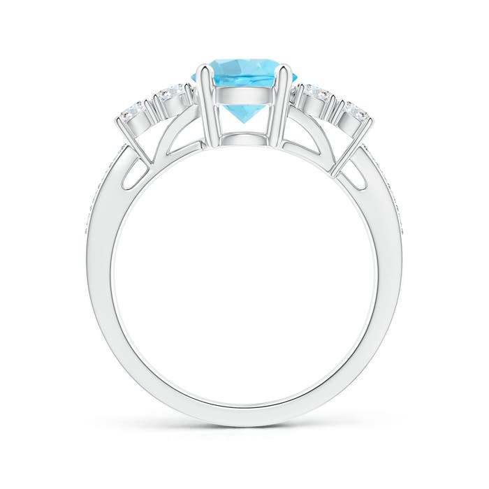 A - Swiss Blue Topaz / 1.99 CT / 14 KT White Gold