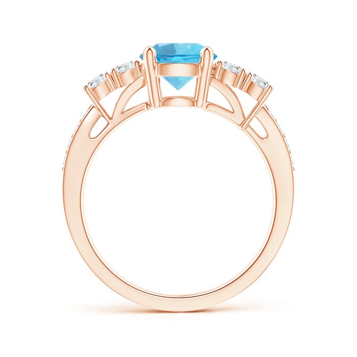 AA - Swiss Blue Topaz / 1.99 CT / 14 KT Rose Gold