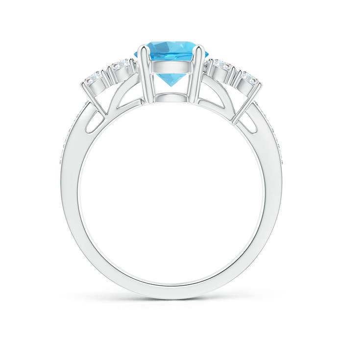 AA - Swiss Blue Topaz / 1.99 CT / 14 KT White Gold