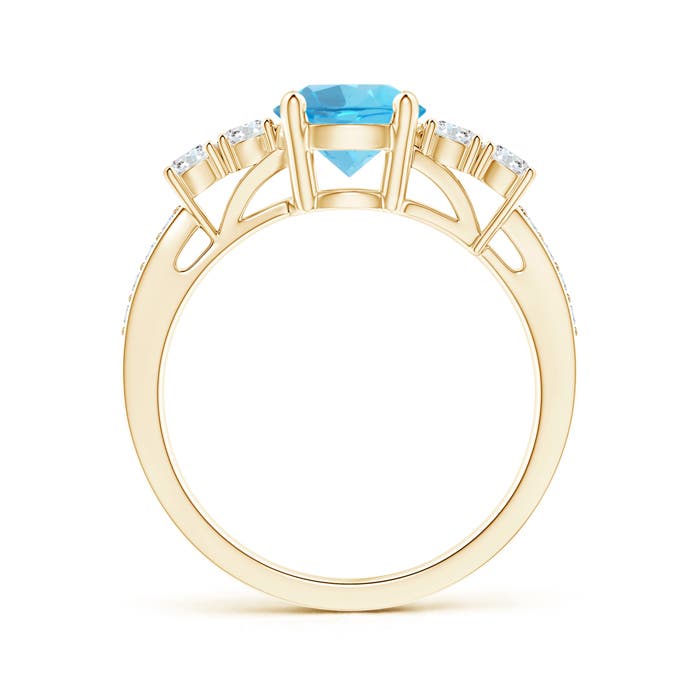 AA - Swiss Blue Topaz / 1.99 CT / 14 KT Yellow Gold