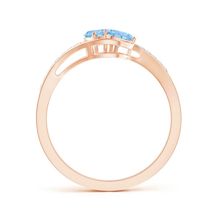 A - Swiss Blue Topaz / 0.71 CT / 14 KT Rose Gold