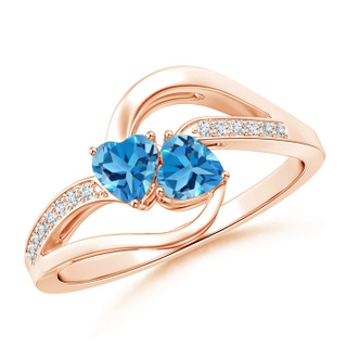 Heart AAA Swiss Blue Topaz