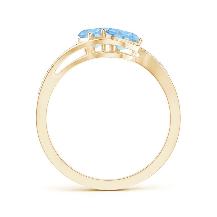 A - Swiss Blue Topaz / 1.27 CT / 14 KT Yellow Gold