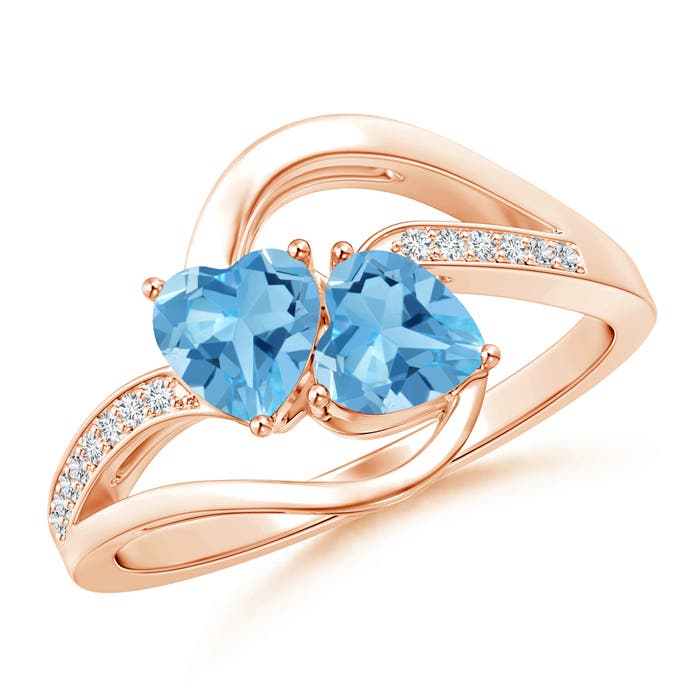 AA - Swiss Blue Topaz / 1.27 CT / 14 KT Rose Gold