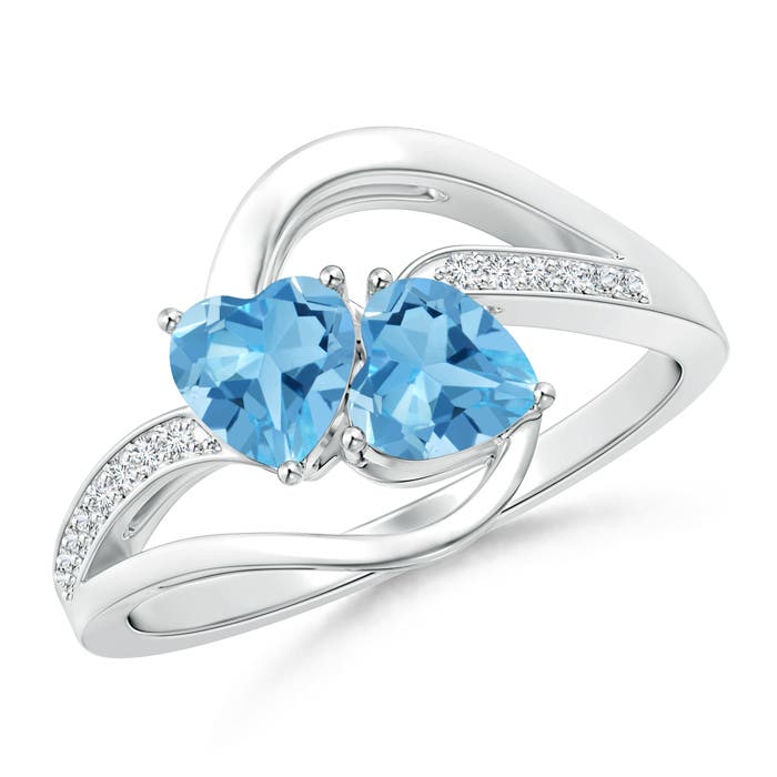 AA - Swiss Blue Topaz / 1.27 CT / 14 KT White Gold