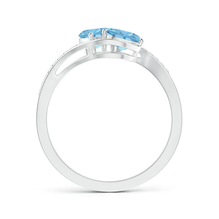 AA - Swiss Blue Topaz / 1.27 CT / 14 KT White Gold