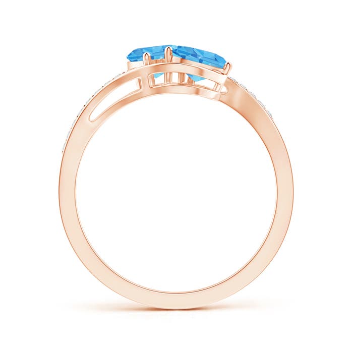 AAA - Swiss Blue Topaz / 1.27 CT / 14 KT Rose Gold