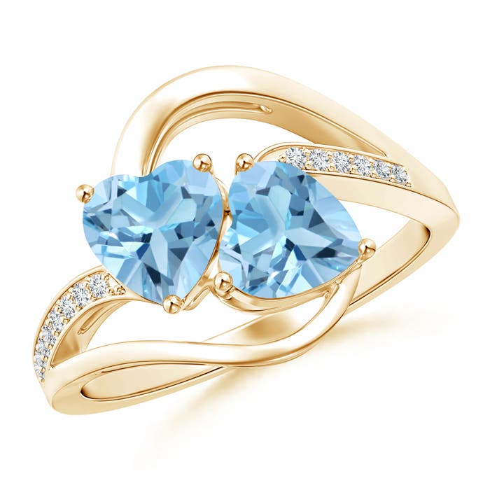 A - Swiss Blue Topaz / 1.91 CT / 14 KT Yellow Gold