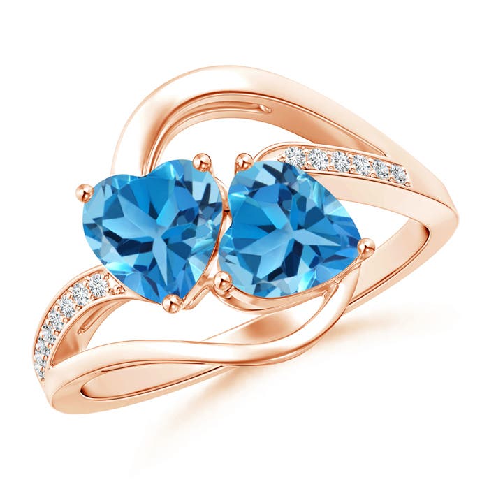 AAA - Swiss Blue Topaz / 1.91 CT / 14 KT Rose Gold