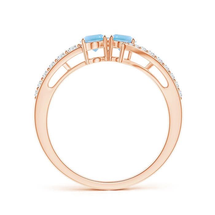 A - Swiss Blue Topaz / 1.25 CT / 14 KT Rose Gold