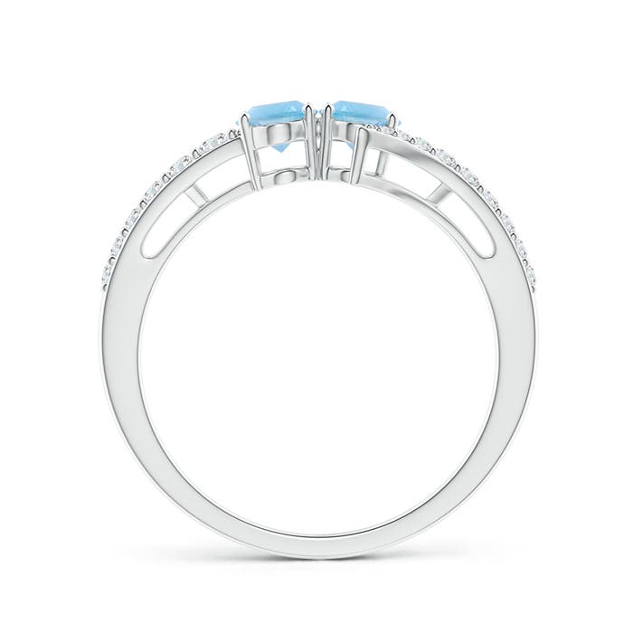 A - Swiss Blue Topaz / 1.25 CT / 14 KT White Gold