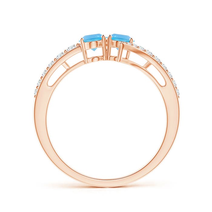 AA - Swiss Blue Topaz / 1.25 CT / 14 KT Rose Gold