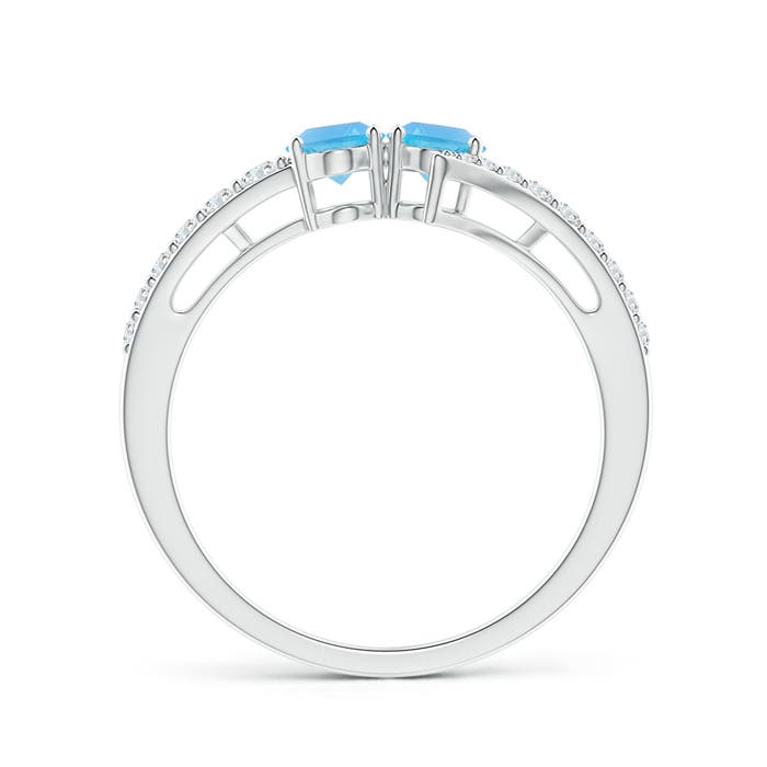 AA - Swiss Blue Topaz / 1.25 CT / 14 KT White Gold