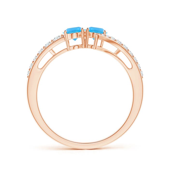 AAA - Swiss Blue Topaz / 1.25 CT / 14 KT Rose Gold