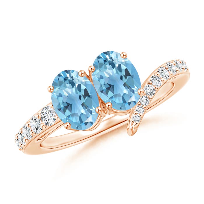 A - Swiss Blue Topaz / 2.15 CT / 14 KT Rose Gold