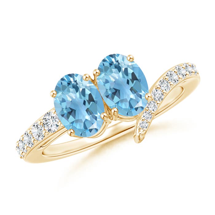 A - Swiss Blue Topaz / 2.15 CT / 14 KT Yellow Gold