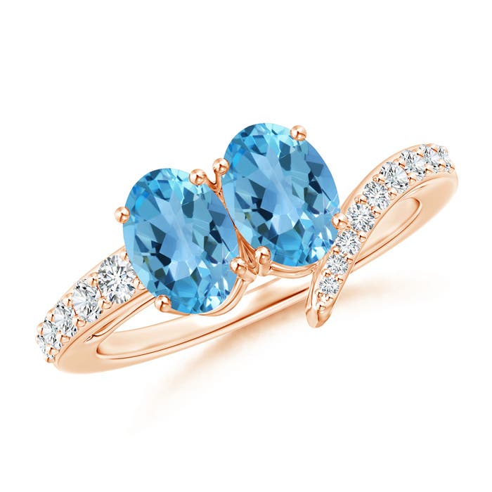 AA - Swiss Blue Topaz / 2.15 CT / 14 KT Rose Gold