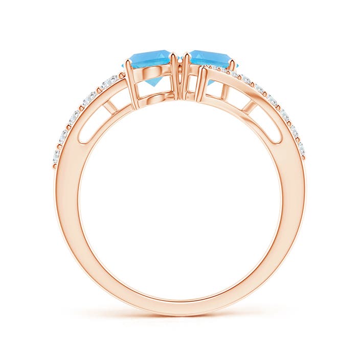 AA - Swiss Blue Topaz / 2.15 CT / 14 KT Rose Gold