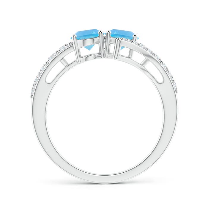 AA - Swiss Blue Topaz / 2.15 CT / 14 KT White Gold