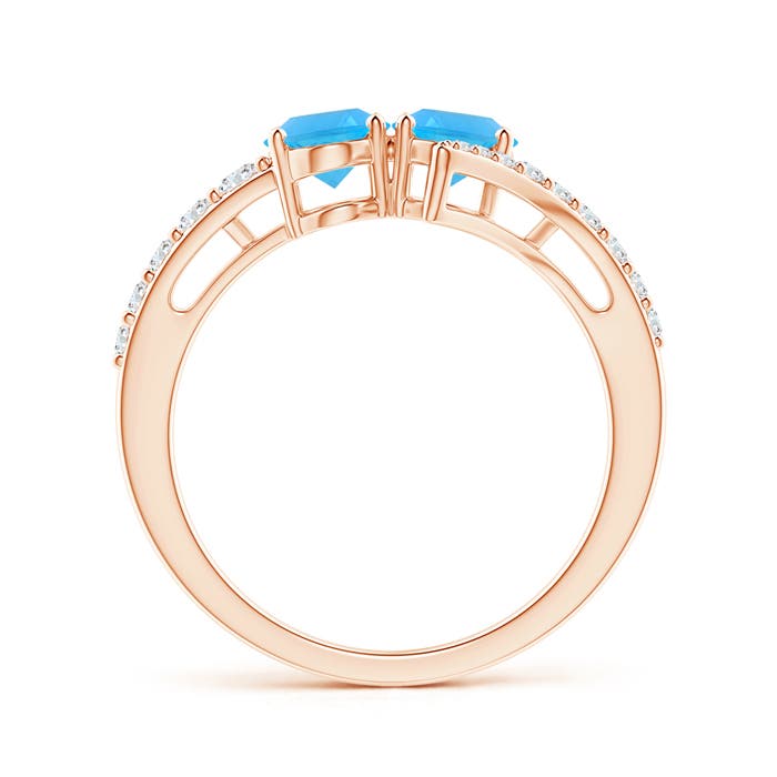 AAA - Swiss Blue Topaz / 2.15 CT / 14 KT Rose Gold