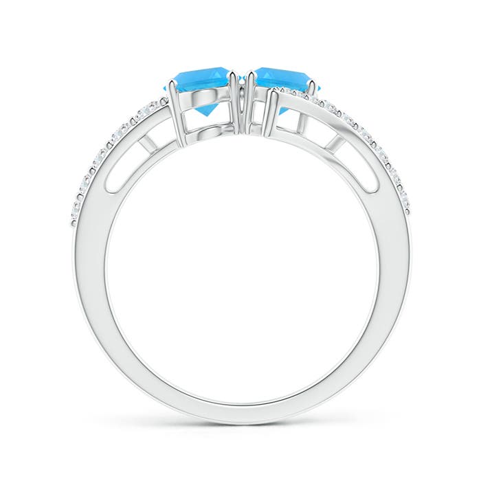 AAA - Swiss Blue Topaz / 2.15 CT / 14 KT White Gold