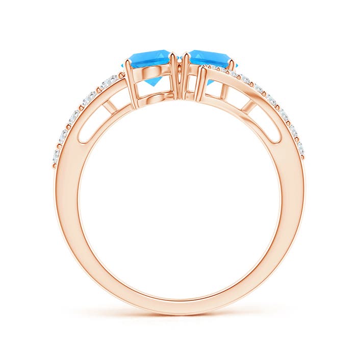 AAAA - Swiss Blue Topaz / 2.15 CT / 14 KT Rose Gold