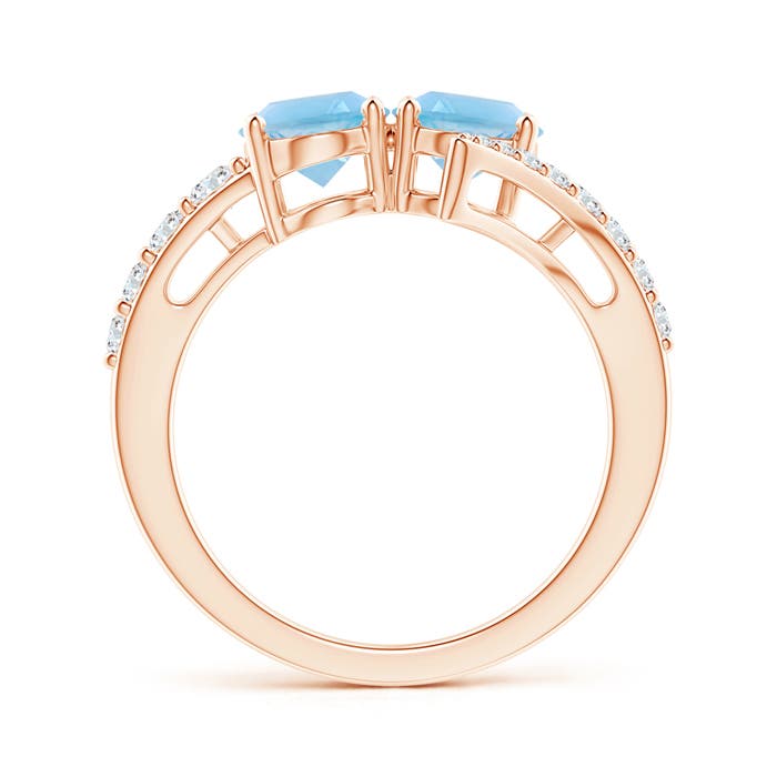 A - Swiss Blue Topaz / 3.34 CT / 14 KT Rose Gold