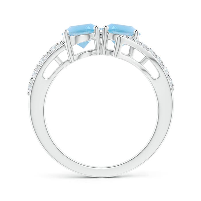 A - Swiss Blue Topaz / 3.34 CT / 14 KT White Gold