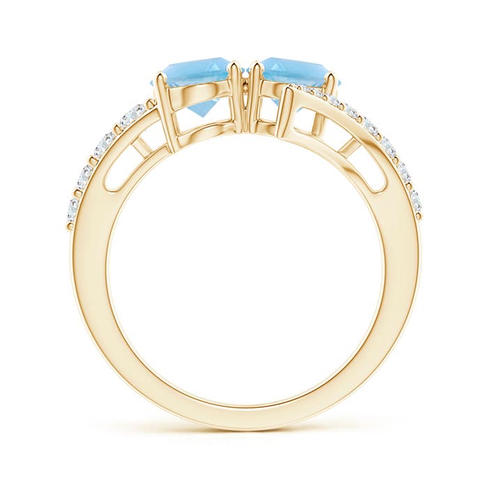 A - Swiss Blue Topaz / 3.34 CT / 14 KT Yellow Gold