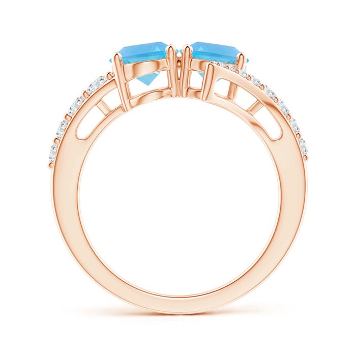 AA - Swiss Blue Topaz / 3.34 CT / 14 KT Rose Gold