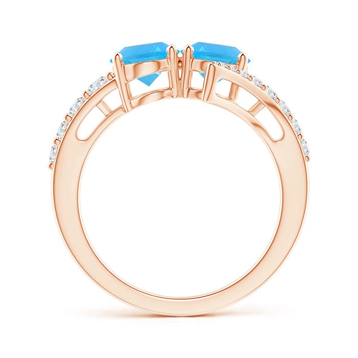 AAA - Swiss Blue Topaz / 3.34 CT / 14 KT Rose Gold