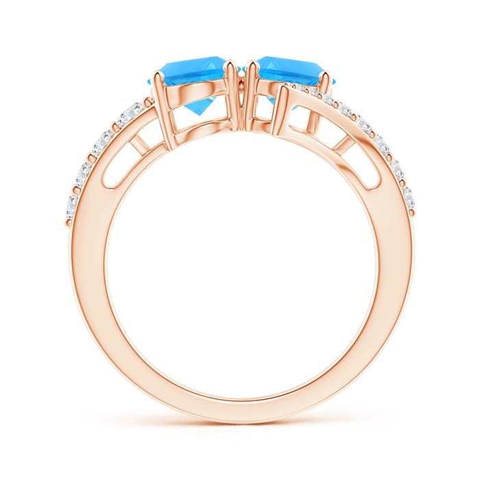 AAAA - Swiss Blue Topaz / 3.34 CT / 14 KT Rose Gold