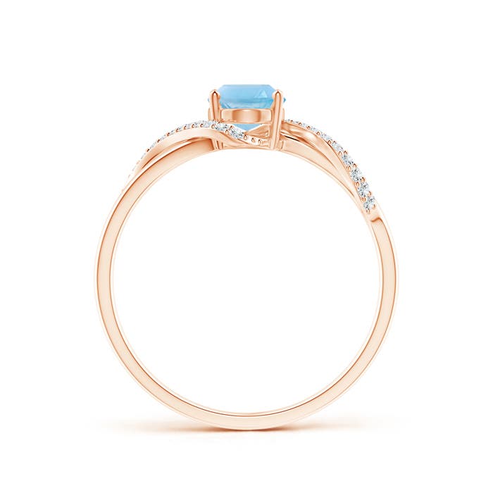 A - Swiss Blue Topaz / 1.08 CT / 14 KT Rose Gold