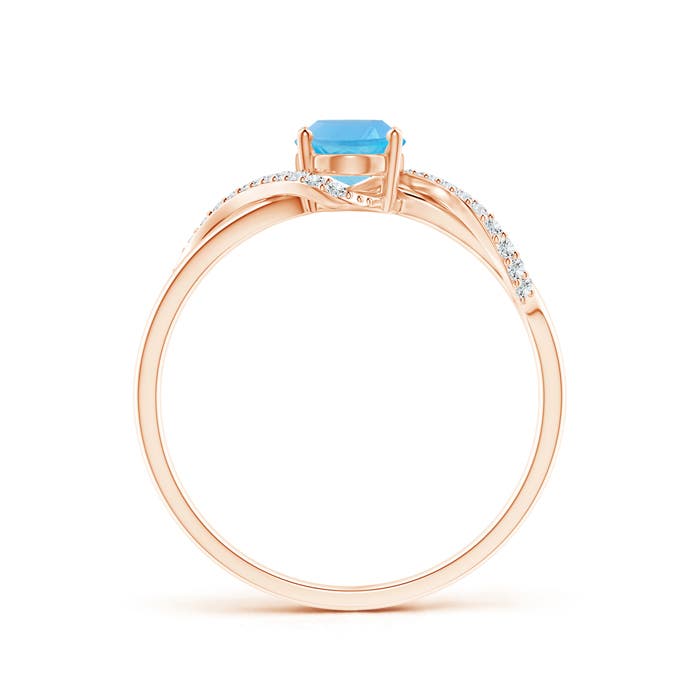 AA - Swiss Blue Topaz / 1.08 CT / 14 KT Rose Gold