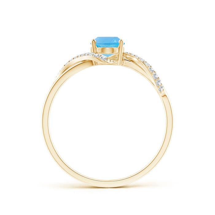 AA - Swiss Blue Topaz / 1.08 CT / 14 KT Yellow Gold