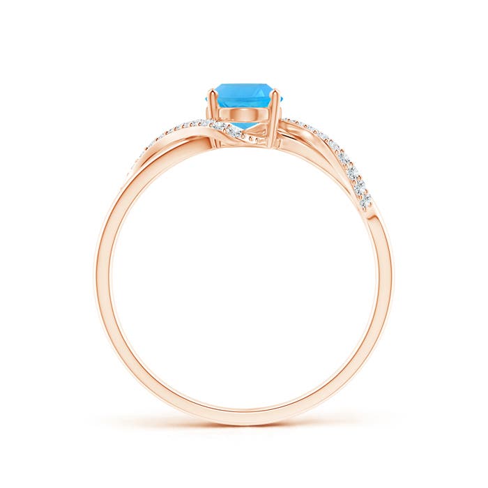 AAA - Swiss Blue Topaz / 1.08 CT / 14 KT Rose Gold