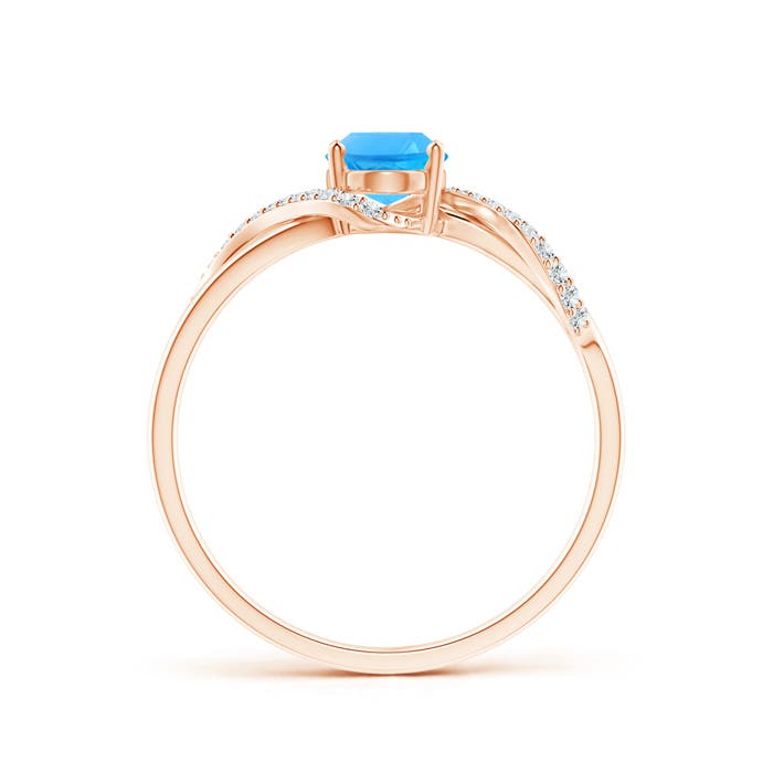 AAAA - Swiss Blue Topaz / 1.08 CT / 14 KT Rose Gold