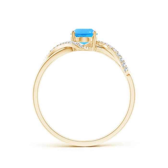 AAAA - Swiss Blue Topaz / 1.08 CT / 14 KT Yellow Gold