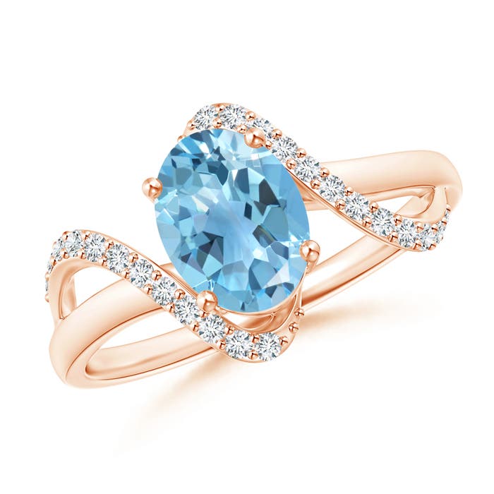 A - Swiss Blue Topaz / 1.64 CT / 14 KT Rose Gold