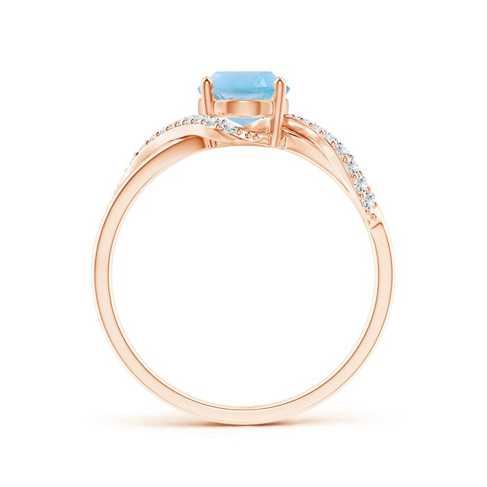 A - Swiss Blue Topaz / 1.64 CT / 14 KT Rose Gold