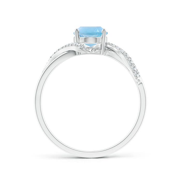 A - Swiss Blue Topaz / 1.64 CT / 14 KT White Gold