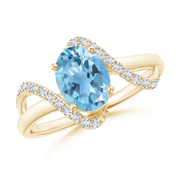 A - Swiss Blue Topaz / 1.64 CT / 14 KT Yellow Gold