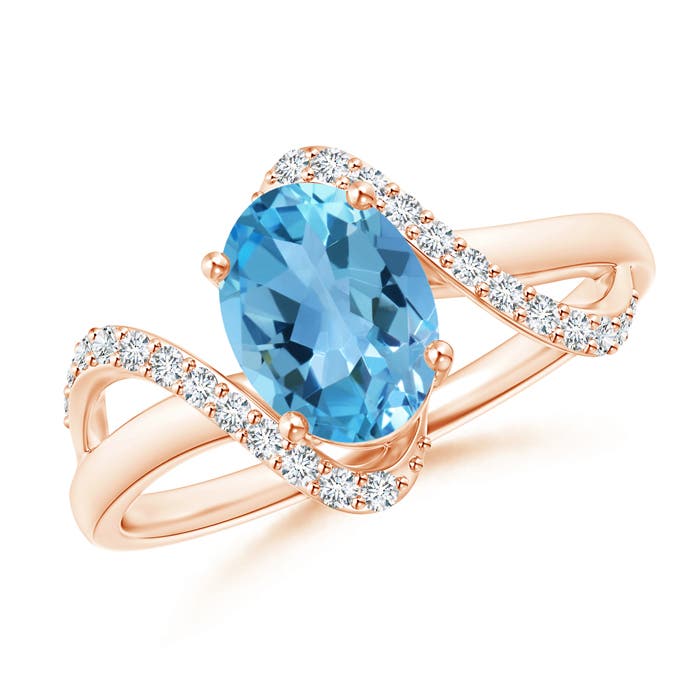 AA - Swiss Blue Topaz / 1.64 CT / 14 KT Rose Gold