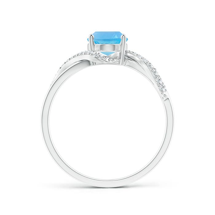 AA - Swiss Blue Topaz / 1.64 CT / 14 KT White Gold