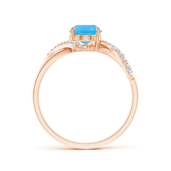 AAA - Swiss Blue Topaz / 1.64 CT / 14 KT Rose Gold