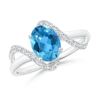 Oval AAA Swiss Blue Topaz