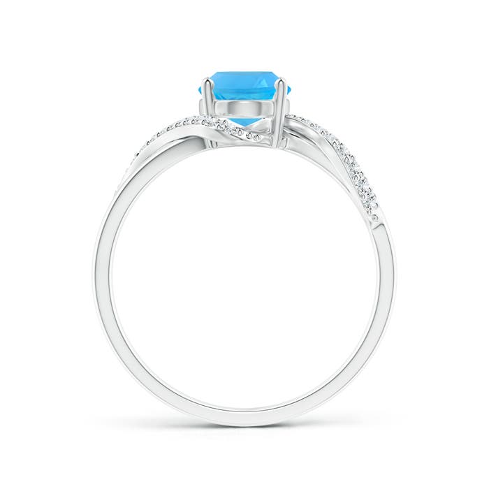 AAA - Swiss Blue Topaz / 1.64 CT / 14 KT White Gold