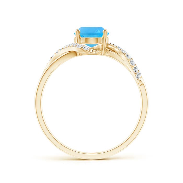 AAA - Swiss Blue Topaz / 1.64 CT / 14 KT Yellow Gold