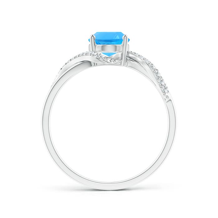 AAAA - Swiss Blue Topaz / 1.64 CT / 14 KT White Gold